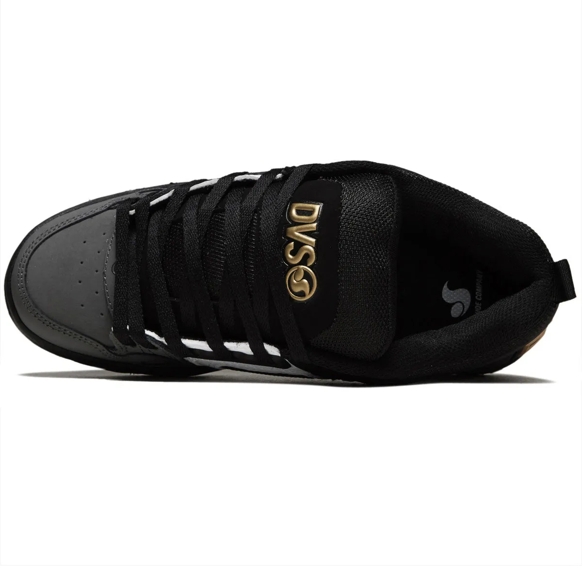 Step Edge DVS Comanche Shoes - Black/White/Charcoal Nubuck