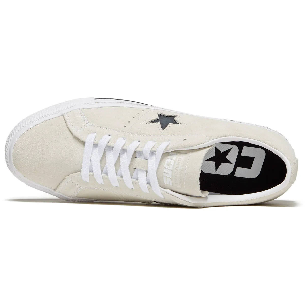 Step Guard Converse One Star Pro Ox Shoes - Egret/White/Black
