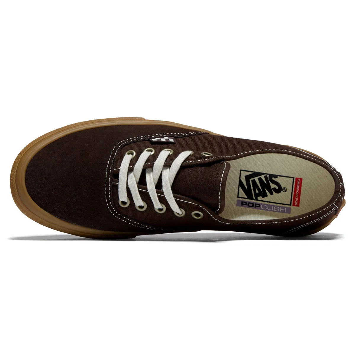 Step Prime Vans Skate Authentic Shoes - Brown/Gum