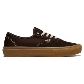 Skater Movement Fit Active Comfort Vans Skate Authentic Shoes - Brown/Gum