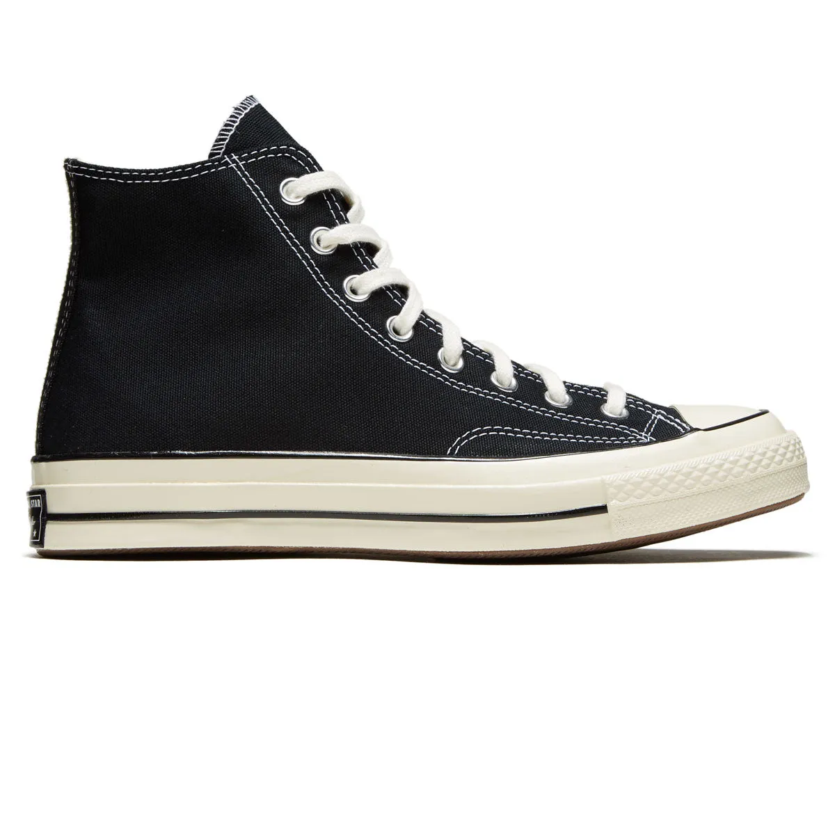 Converse Chuck 70 Hi Shoes - Black/Black/Egret Active Vibe Skater Movement