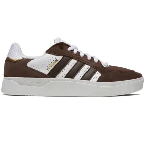 Quick Step Traction Control Adidas Tyshawn Low Shoes - Brown/White/Gold Metallic