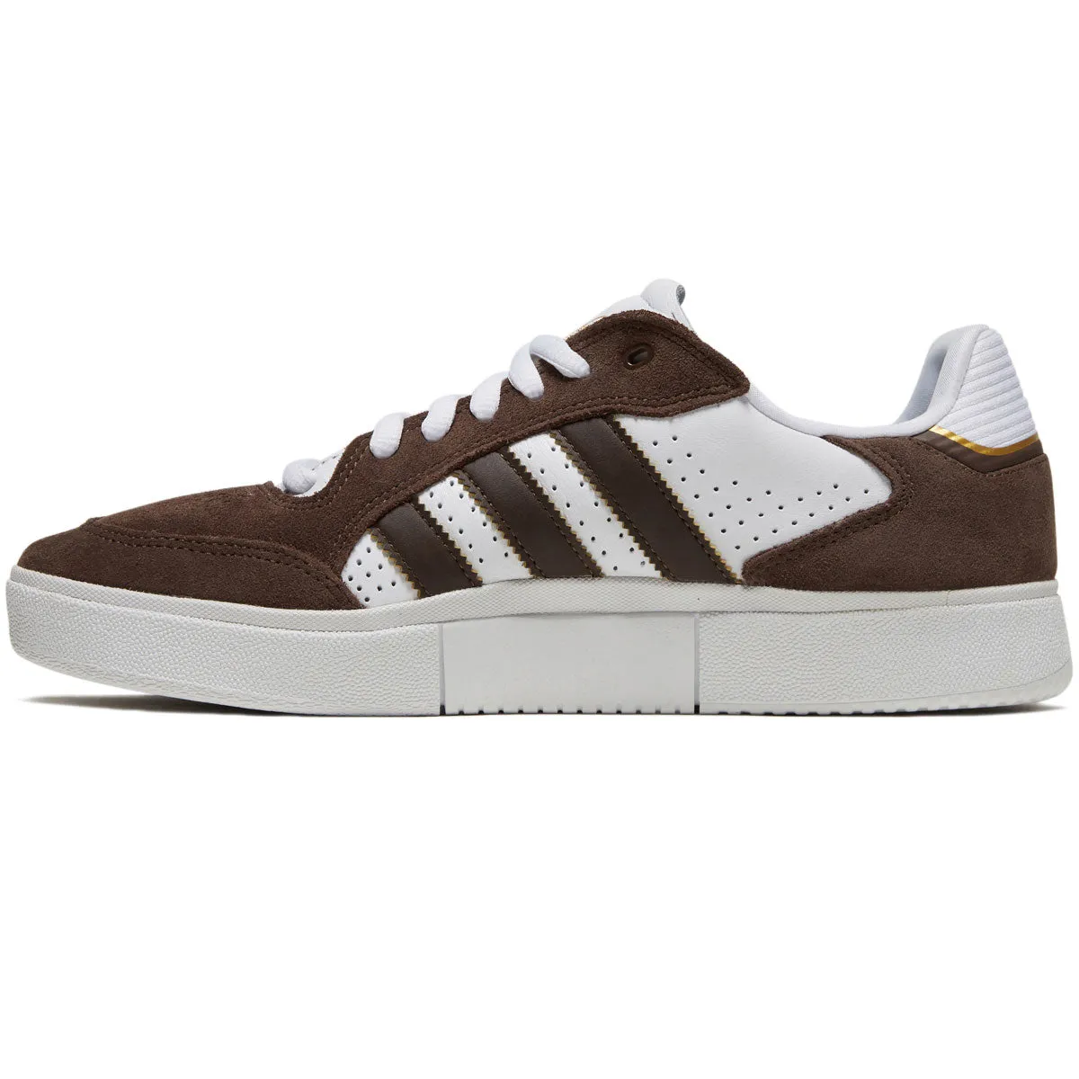 Street Flow Max Adidas Tyshawn Low Shoes - Brown/White/Gold Metallic