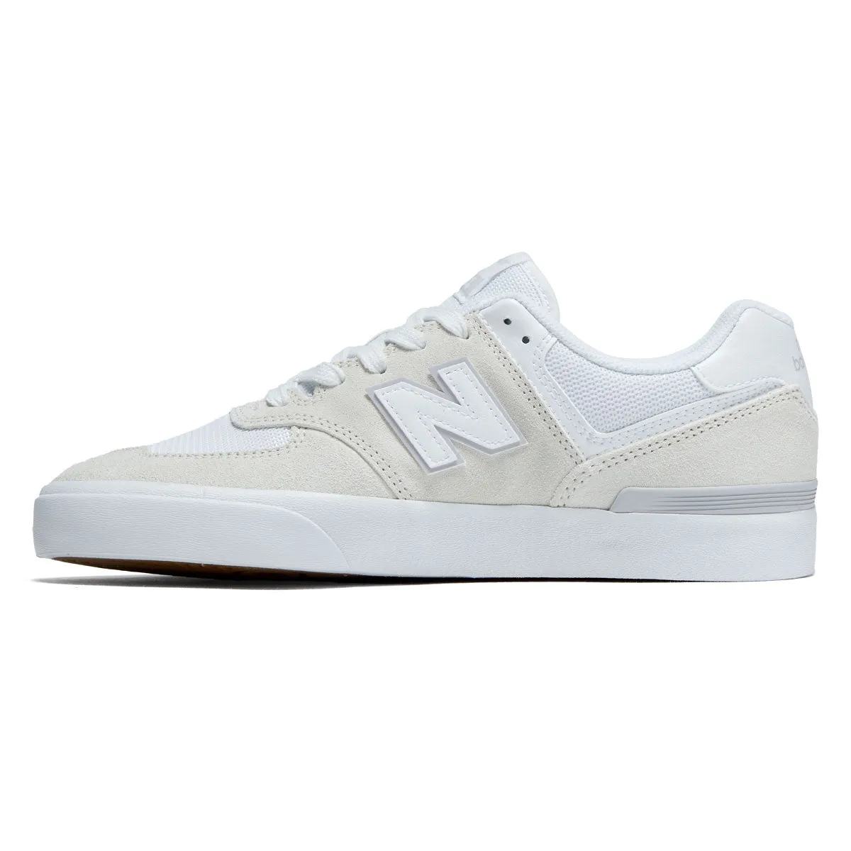 Street Flow Max New Balance 574 Vulc Shoes - Sea Salt/White