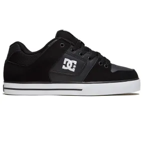 DC Pure Shoes - Black/Black/White Elastic Support Shock Ride