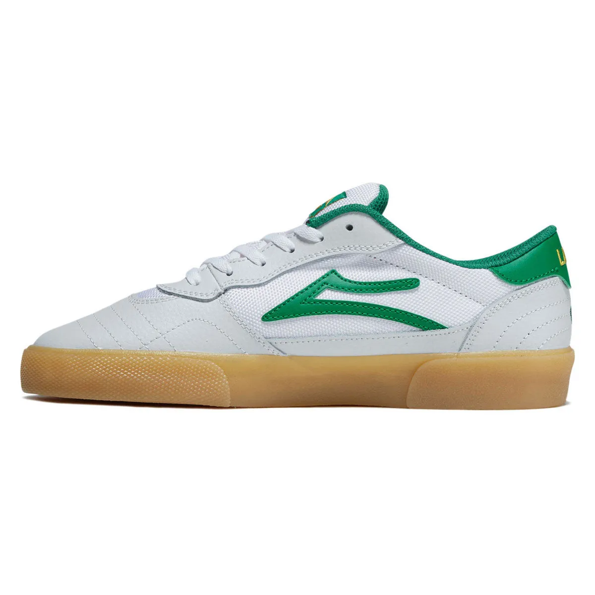 Street Power Pro Lakai Cambridge Shoes - White/Green Leather