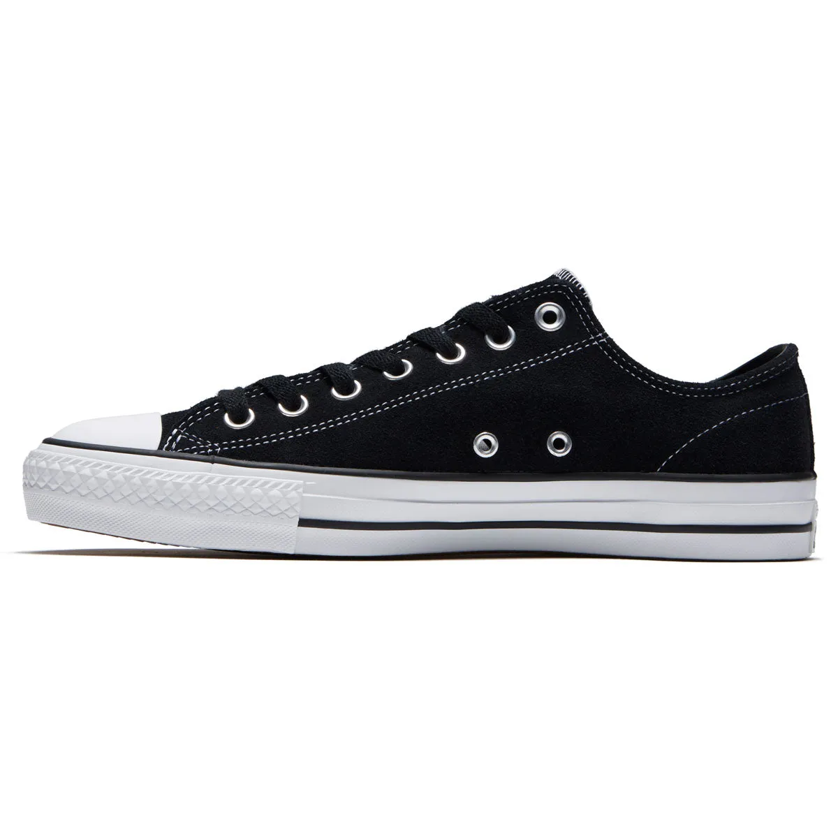 Street Wear Converse Chuck Taylor All Star Pro Suede Ox Shoes - Black/Black/White