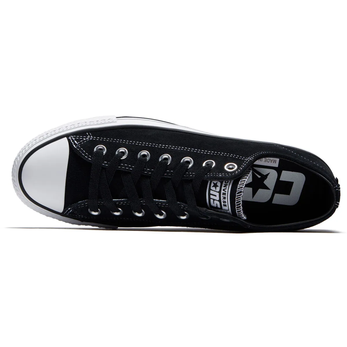 Street Wear Converse Chuck Taylor All Star Pro Suede Ox Shoes - Black/Black/White