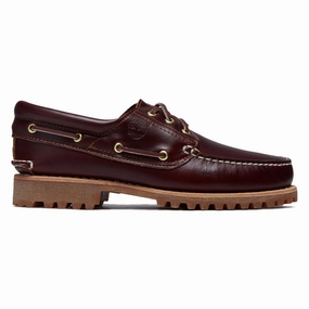 Flexible Fit Timberland Authentic Boat Shoes - Burgundy