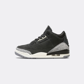 Womens Air Jordan 3 - Off Noir/Black-Sail-Cement Grey Everyday Gear Moisture wicking