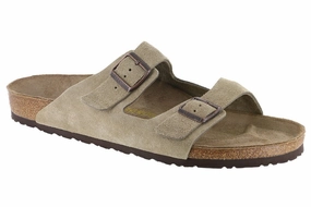 Everyday Slides Birkenstock Arizona Suede Leather Taupe