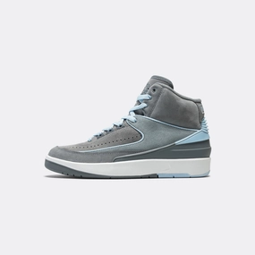 Synthetic Finish All Rounder Womens Air Jordan 2 Retro - Cool Grey/Ice Blue-White