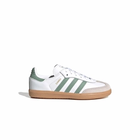 Kids Samba OG 'Cloud White Silver Green' All Season Lifestyle Fit