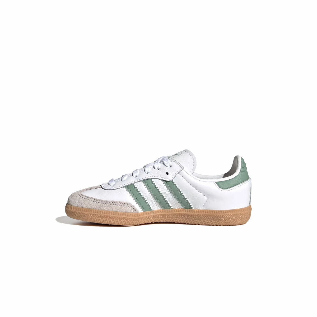 Supportive Step. Kids Samba OG 'Cloud White Silver Green'