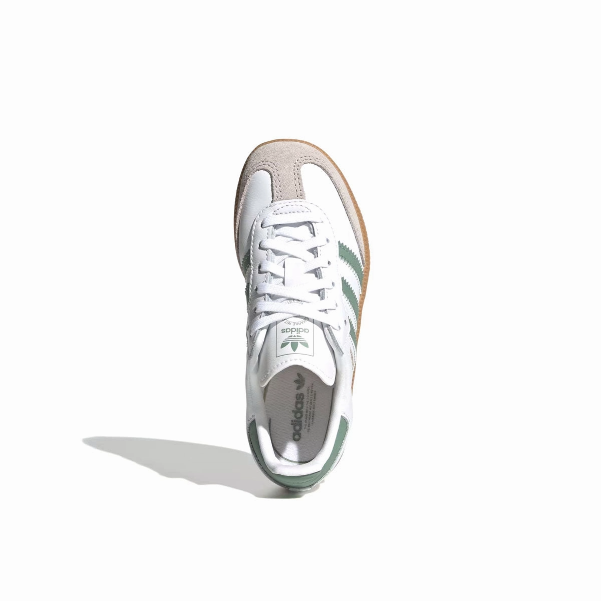 Supportive Step. Kids Samba OG 'Cloud White Silver Green'