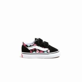 Summer Wear Blossom Step Toddlers Old Skool Hook & Loop 'Flower Glitter'