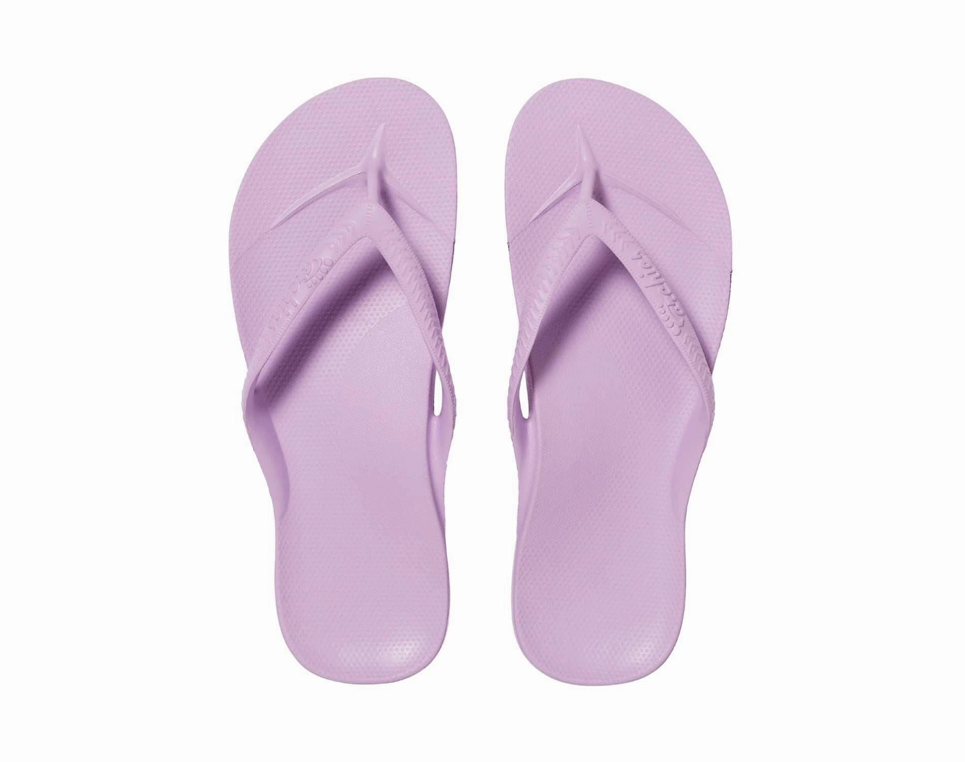 Travel Friendly Archies Arch Support Thongs Lilac