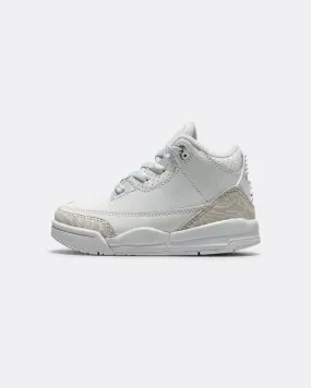Foot Protection Air Jordan 3 Retro (TD) - White/Metallic Silver-White