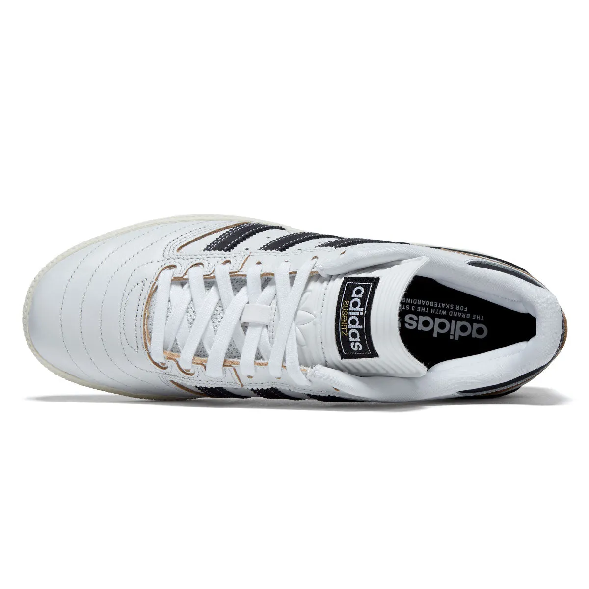 Urban Edge Max Adidas Busenitz Shoes - Crystal White/Core Black/Off White