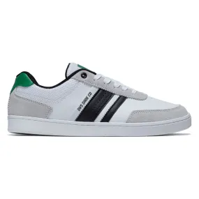 DVS Milan ST Shoes - White/Black/Green Suede Comfort Feel