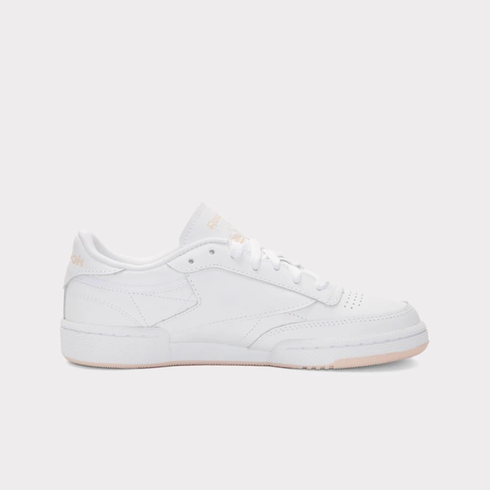 Urban Quick Step Reebok Footwear Women Club C 85 Shoes WHITE/WHITE/BLEACHED PEACH