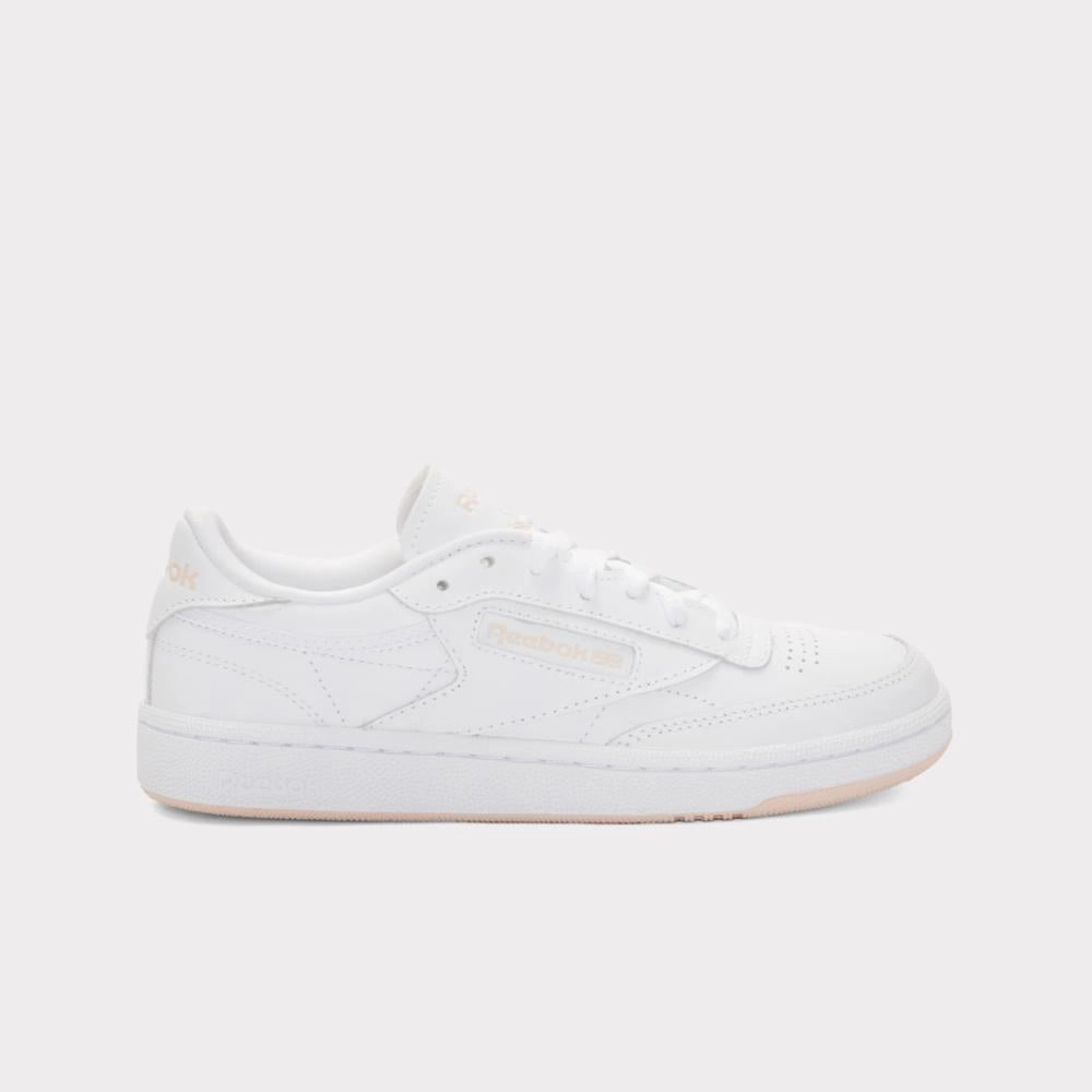 Park Chill Speed Walk Reebok Footwear Women Club C 85 Shoes WHITE/WHITE/BLEACHED PEACH