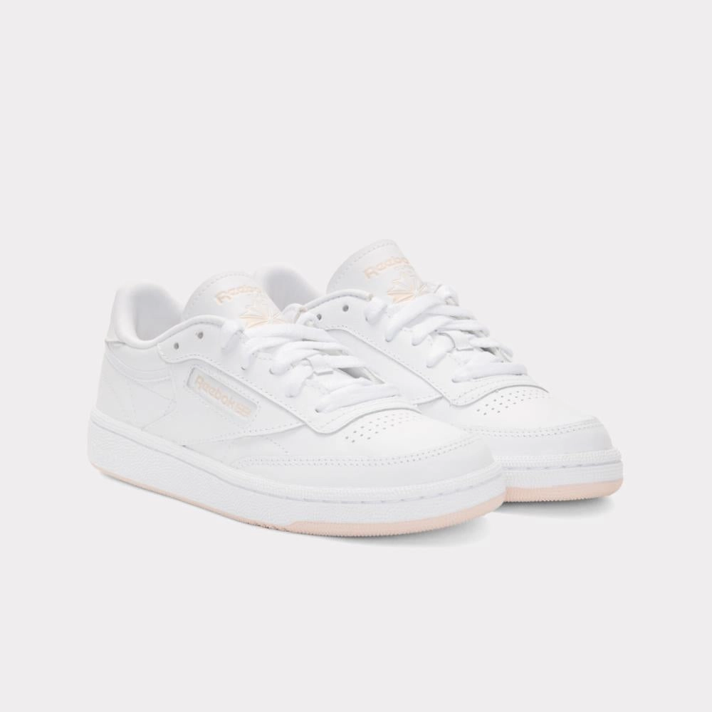 Urban Quick Step Reebok Footwear Women Club C 85 Shoes WHITE/WHITE/BLEACHED PEACH