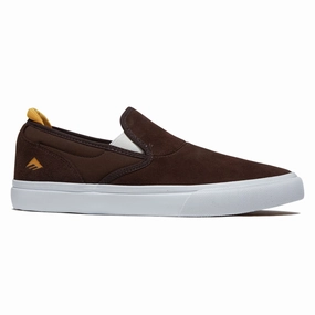 Emerica Wino G6 Slip-On Shoes - Brown/Tan Easy Daily Flexible Comfort