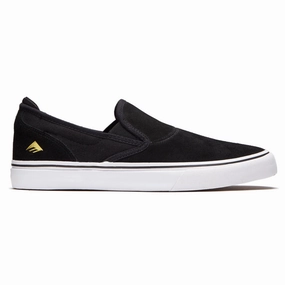 Cloud Soft Active Fit Emerica Wino G6 Slip-On Shoes - Black/White/Gold