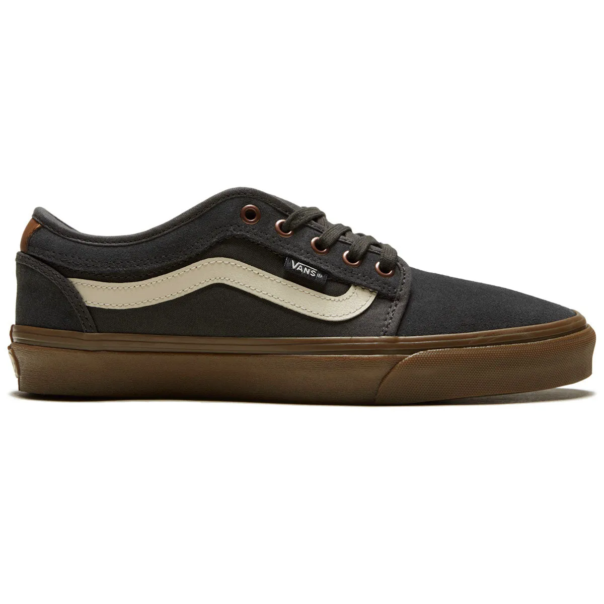 Vans Chukka Low Sidestripe Shoes - Herringbone Dark Grey/Gum Season Choice Easy Flex