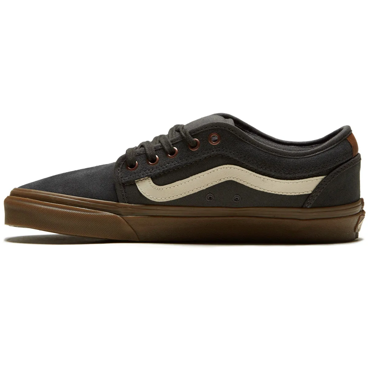 Vans Chukka Low Sidestripe Shoes - Herringbone Dark Grey/Gum Toe Step Max