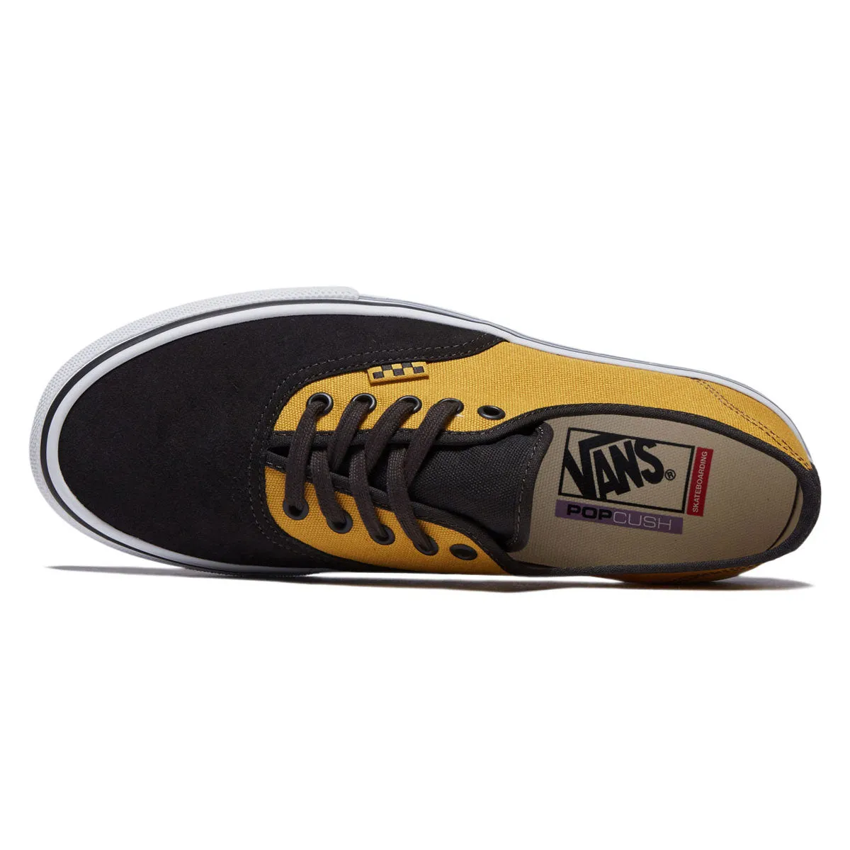 Vans Skate Authentic Shoes - Fade Black/Mustard Low Cut