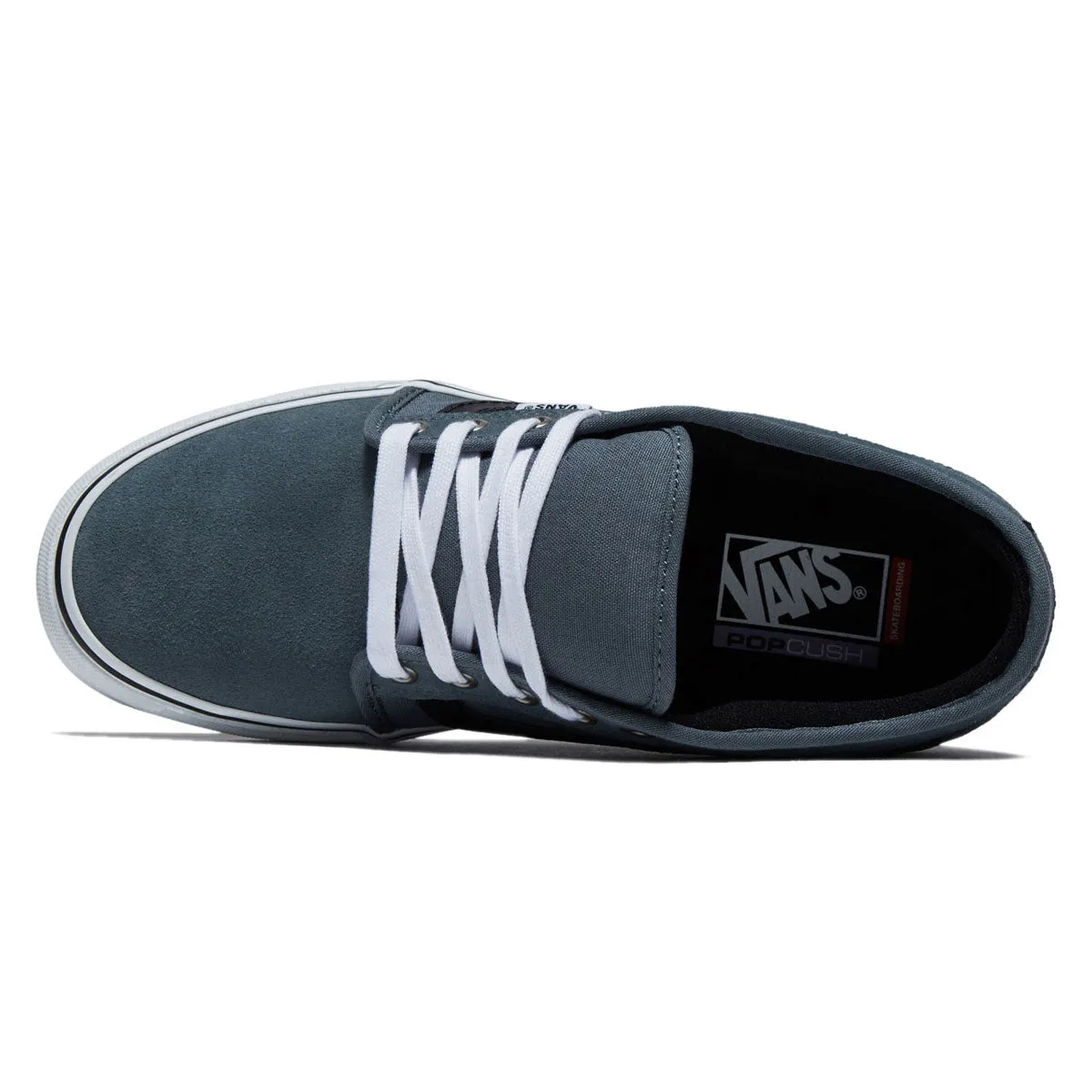 Vans Skate Chukka Low Sidestripe Shoes - Black/Slate Blue City Guard
