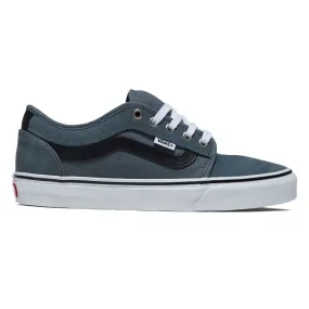 Vans Skate Chukka Low Sidestripe Shoes - Black/Slate Blue Skateboarding Comfort
