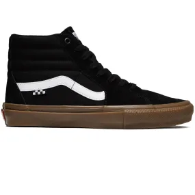 Skater Action Vans Skate Sk8-hi Shoes - Black/Gum