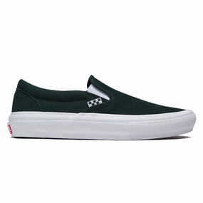 Travel Comfort Vans Skate Slip-on Shoes - Green/White