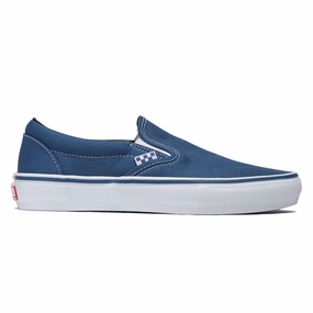 Comfort Fit Travel Vans Skate Slip-on Shoes - Navy