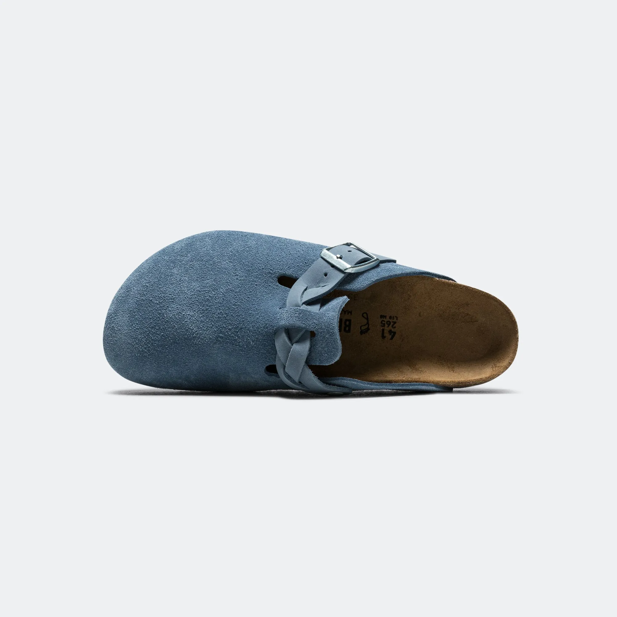 Waterproof Option Boston Braided - Elemental Blue Suede Leather