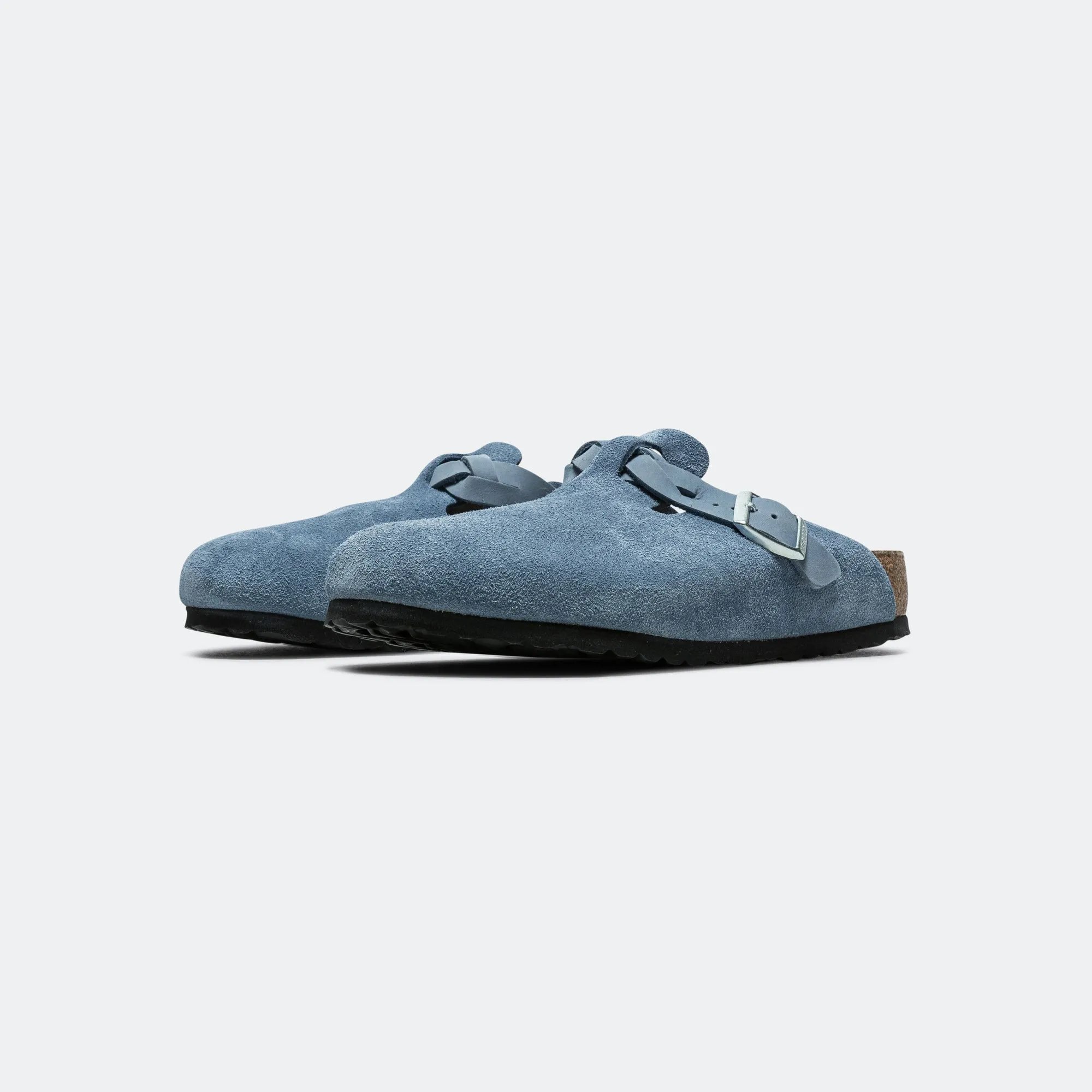 Waterproof Option Boston Braided - Elemental Blue Suede Leather