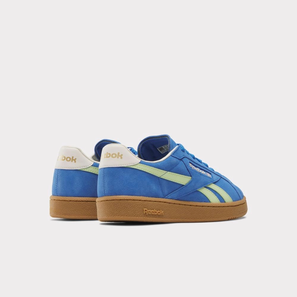 Wear All Day Reebok Footwear Men Club C Grounds UK Shoes KINETICBLUE/ASTROLIME/VINTAGEC