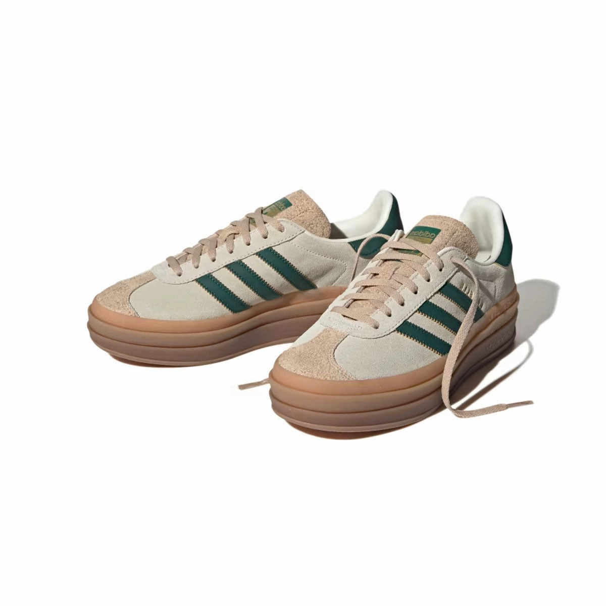Wmns Gazelle Bold 'Cream White Collegiate Green' Stress-Free Walk