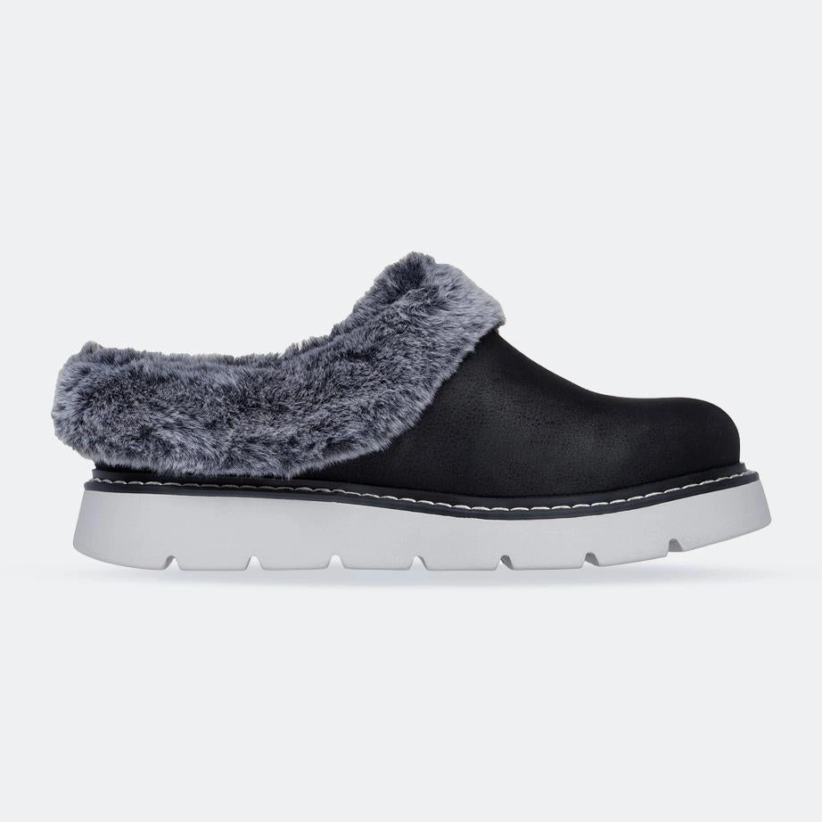 Women's Wide Fit Skechers 114762 Keepsakes Lite Cozy Blend Slippers Easy Wear