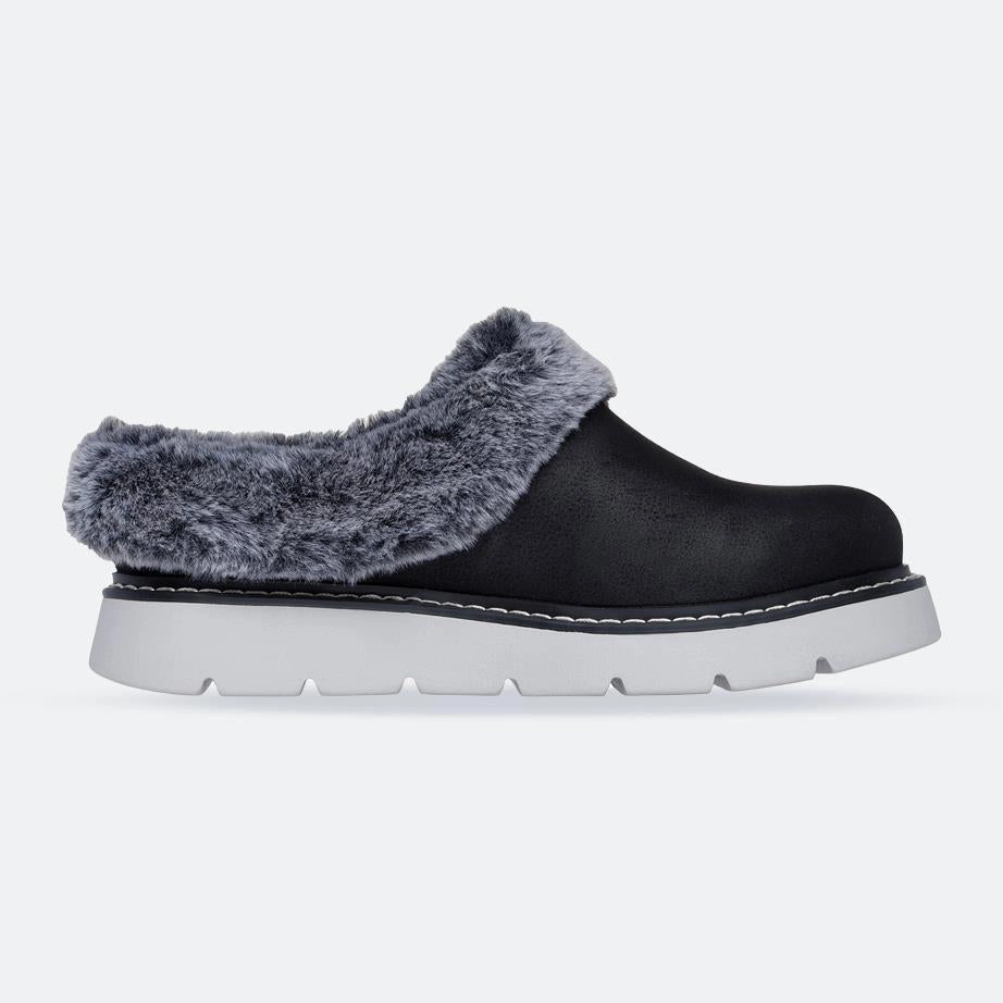 Women's Wide Fit Skechers 114762 Keepsakes Lite Cozy Blend Slippers Easy Wear