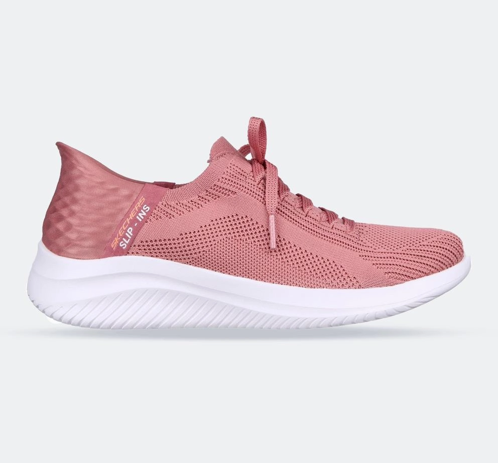 Women's Wide Fit Skechers 149710 Slip-ins Ultra Flex 3.0 Brilliant Path Sneakers - Mauve Premium materials