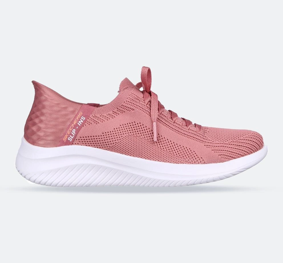 Women's Wide Fit Skechers 149710 Slip-ins Ultra Flex 3.0 Brilliant Path Sneakers - Mauve Premium materials