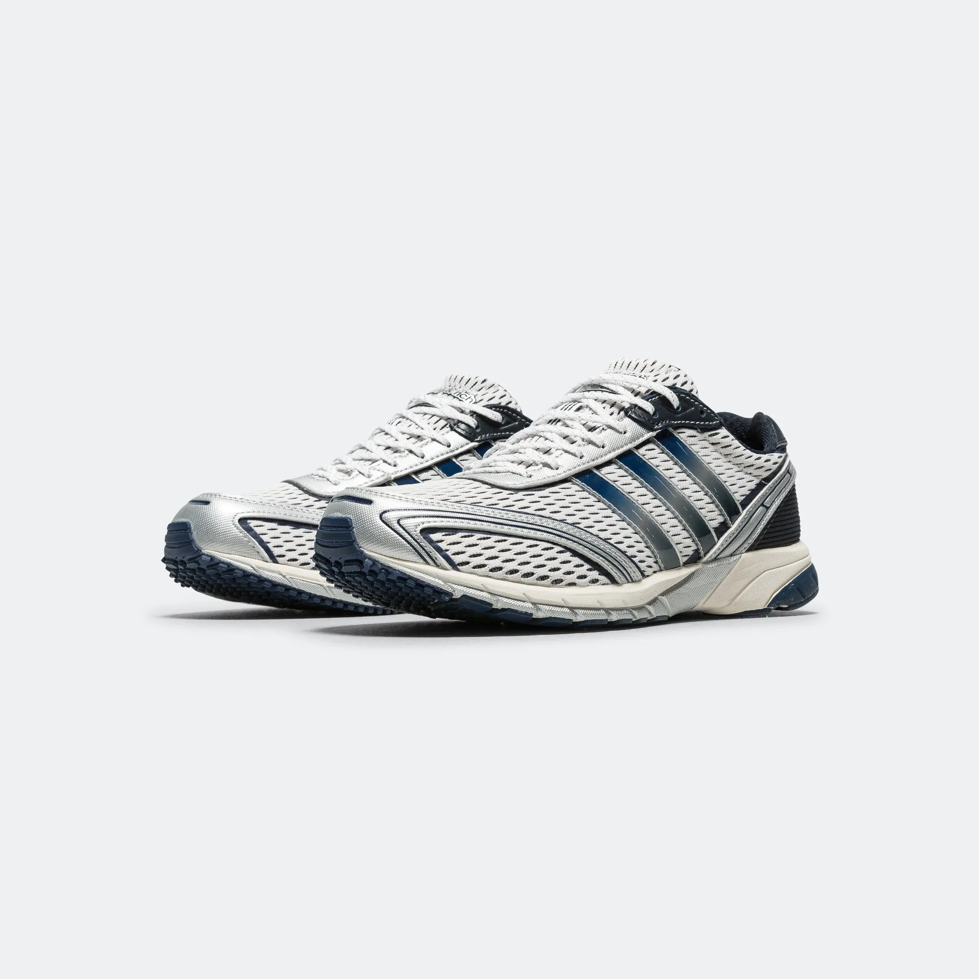 Womens Adizero Adios x Sporty & Rich - Footwear White/Collegiate Navy-Cloud White Total Step
