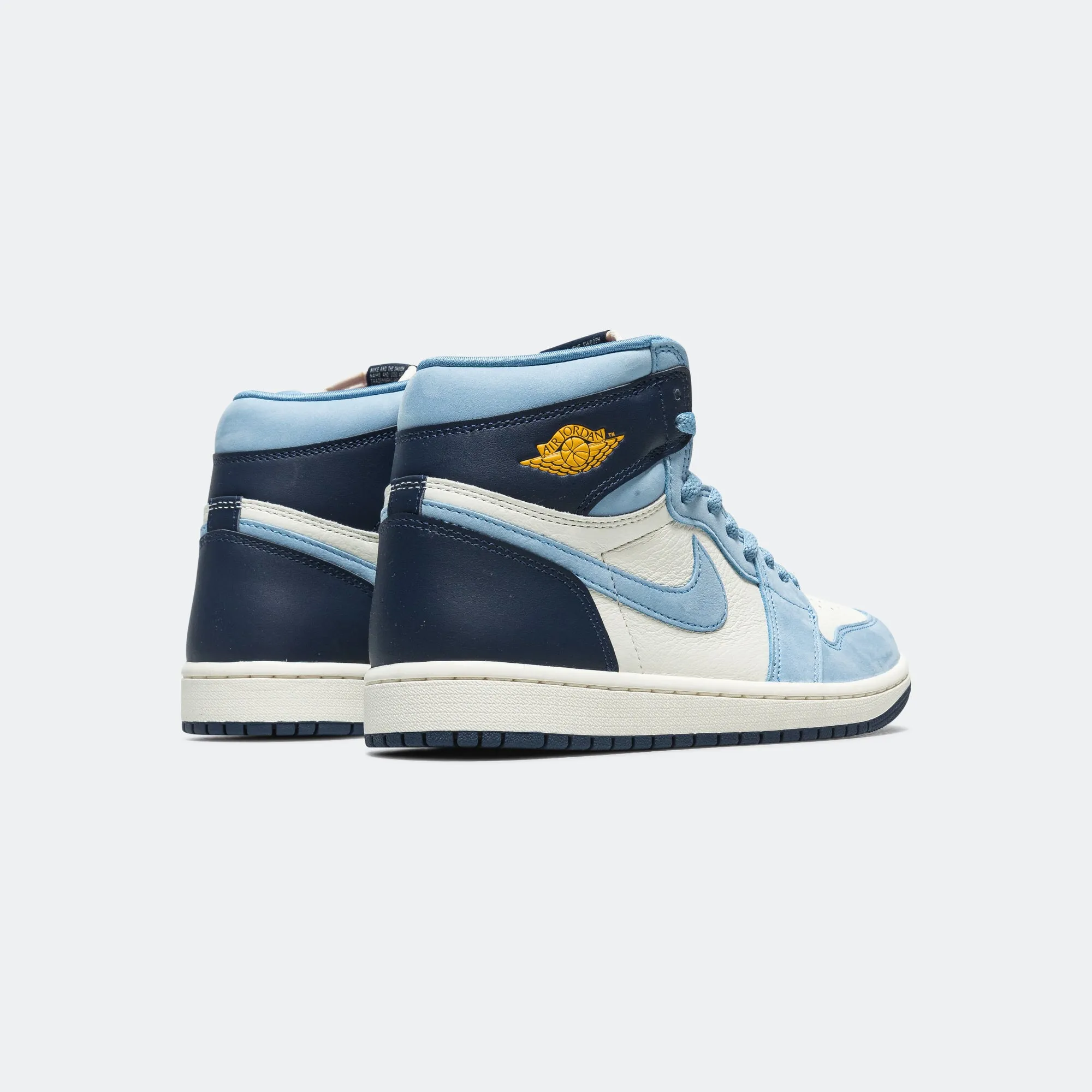 Womens Air Jordan 1 Retro High OG - University Blue/University Gold-Sail Step Secure
