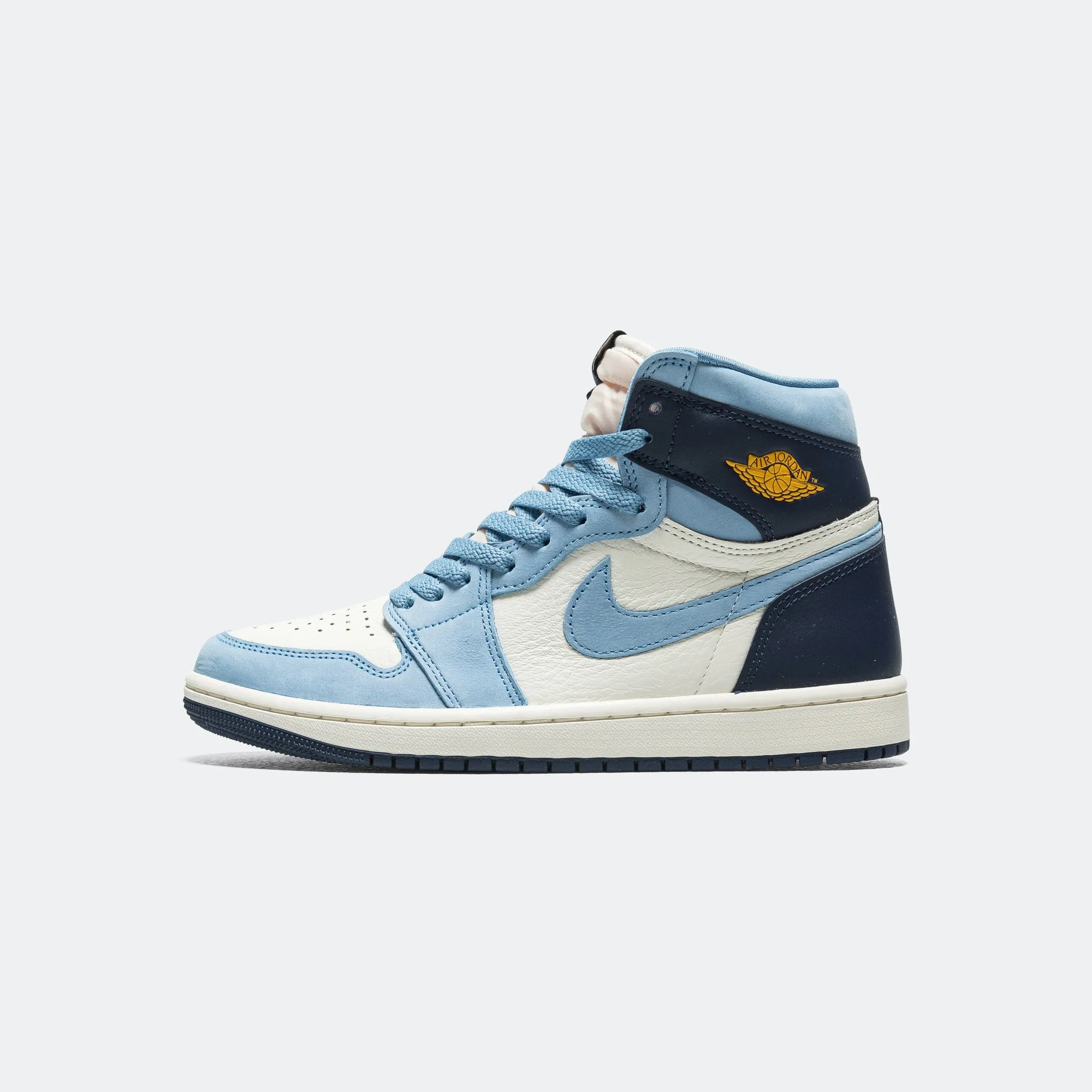 Upgraded design Womens Air Jordan 1 Retro High OG - University Blue/University Gold-Sail