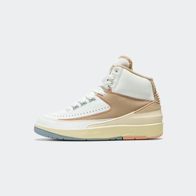 Womens Air Jordan 2 Retro - Sail/Desert-Sunrise Haze-Muslin Go Sport