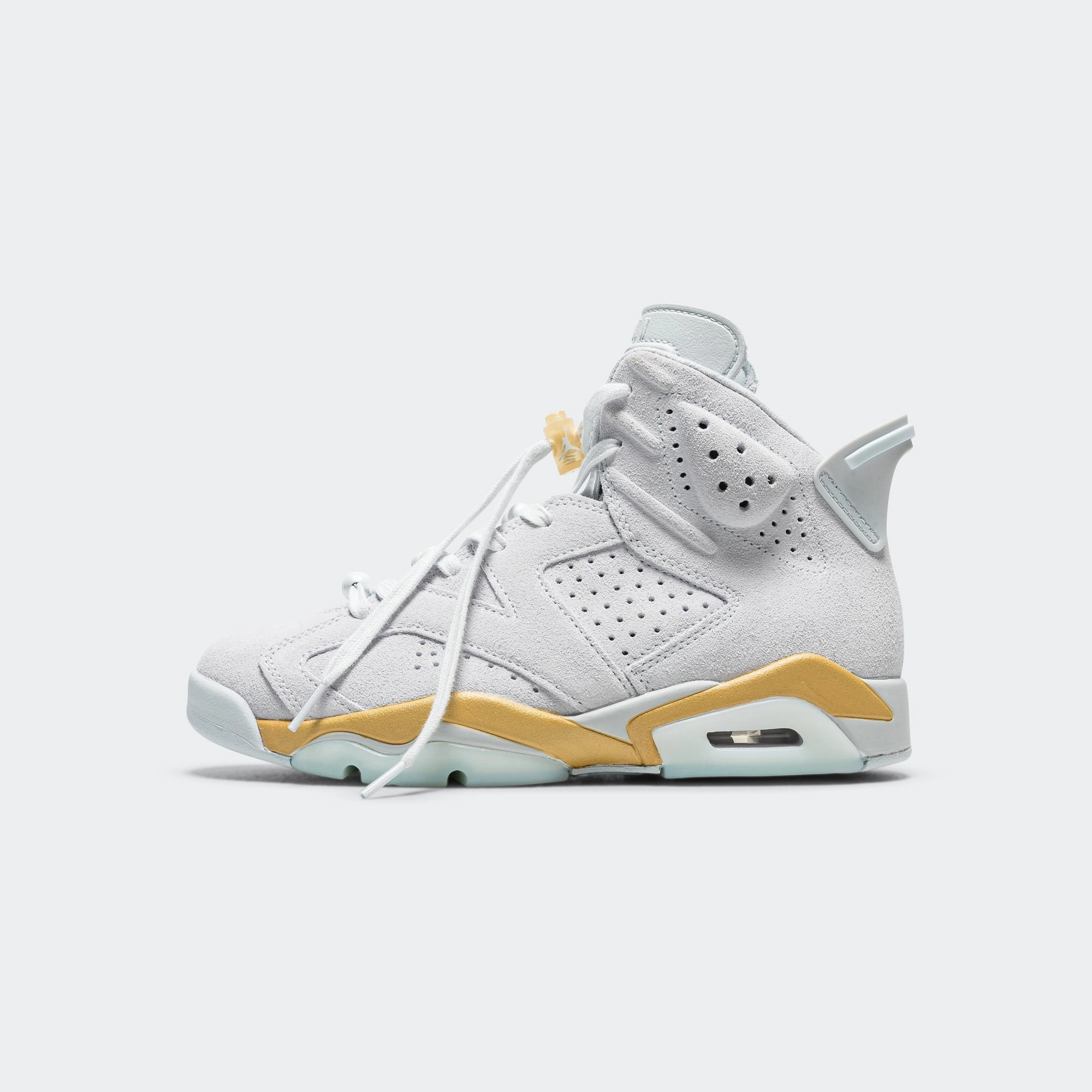 Womens Air Jordan 6 Retro - Pure Platinum/Glacier Blue-Metallic Gold High-performance ease All-day style